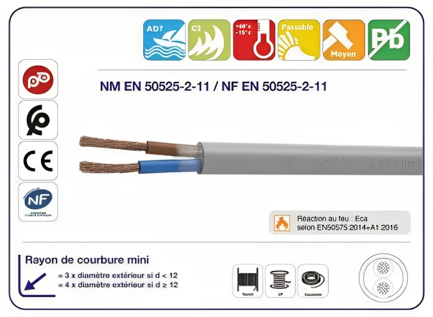 Câble souple multi conducteur